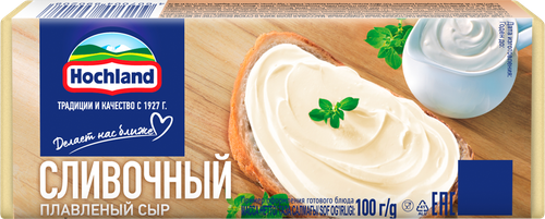 Сыр плавленый HOCHLAND сливочный 35%, без змж, 100г, детальное фото