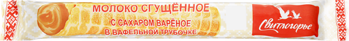Молоко сгущенное вареное СВИТЛОГОРЬЕ в вафельной трубочке 8,5%, без змж, 70г, фото