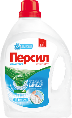 Гель для стирки ПЕРСИЛ Sensitive, для чувствительной кожи, 1.95л, фотография