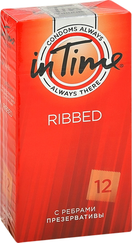 Презервативы IN TIME №12 Ribbed c ребрами, 12шт, фотография