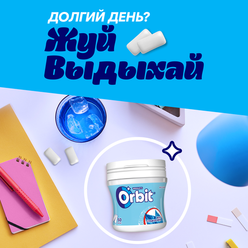 Жевательная резинка ORBIT Сладкая мята, банка, 68г, фотография