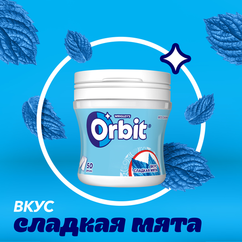 Жевательная резинка ORBIT Сладкая мята, банка, 68г, фотография