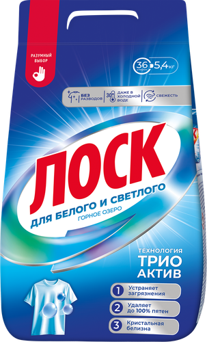 Стиральный порошок ЛОСК Горное озеро, 5,4кг, детальное фото