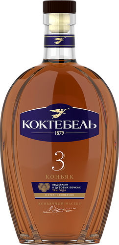 Коньяк КОКТЕБЕЛЬ 3 года, 40%, 0.5л, фото