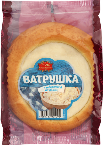 Ватрушка ЧЕРЕМУШКИ с творожной начинкой , 100г, фото