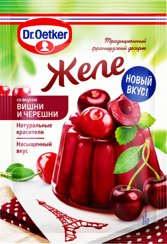 Желе DR.BAKERS со вкусом вишни и черешни, 45г, фотография