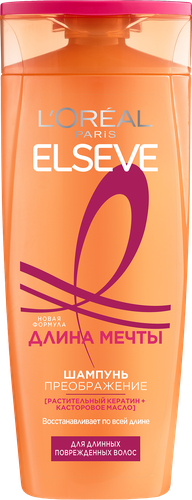 Шампунь для длинных поврежденных волос ELSEVE Длина Мечты с кератином, 250мл, изображение