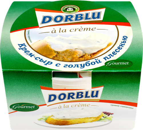 Крем-сыр DORBLU A la creme с голубой плесенью 65%, без змж, 80г, детальное фото