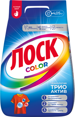 Стиральный порошок для цветного белья ЛОСК Color, 4,05кг, фотография