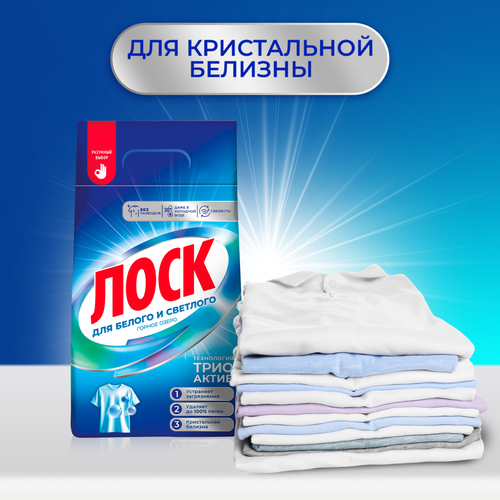 Стиральный порошок ЛОСК Горное озеро, 4,05кг, крупный план