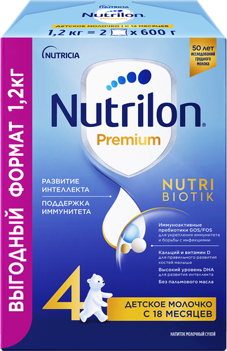 Молочко детское NUTRILON Premium 4, с 18 месяцев,2х600г, картинка