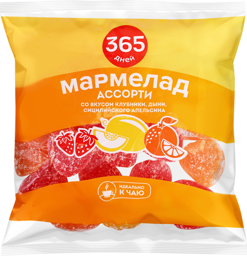 Мармелад 365 ДНЕЙ Ассорти, 250г, вид