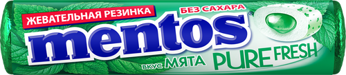 Жевательная резинка MENTOS Pure Fresh вкус Мята, 15,5г, фото
