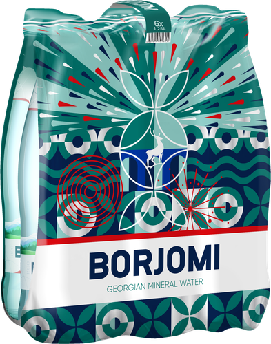 Вода минеральная BORJOMI, 1.25л, крупный план