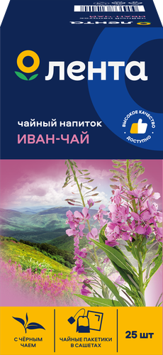 Чайный напиток ЛЕНТА Иван-чай, 25пак, изображение