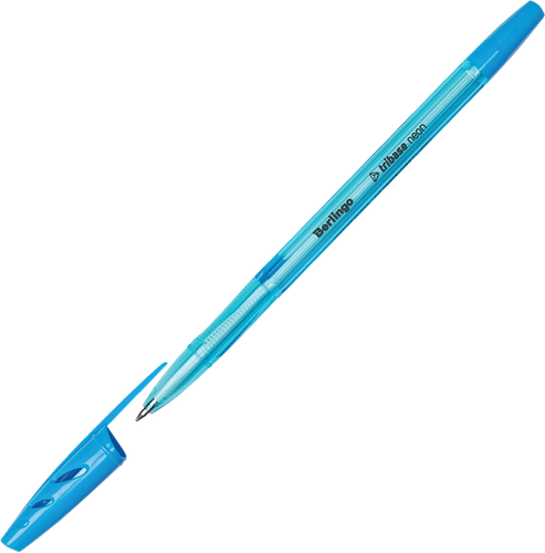 Ручка шариковая BERLINGO Tribase Neon 0,7мм, синий Арт. CBp_70932, крупный план