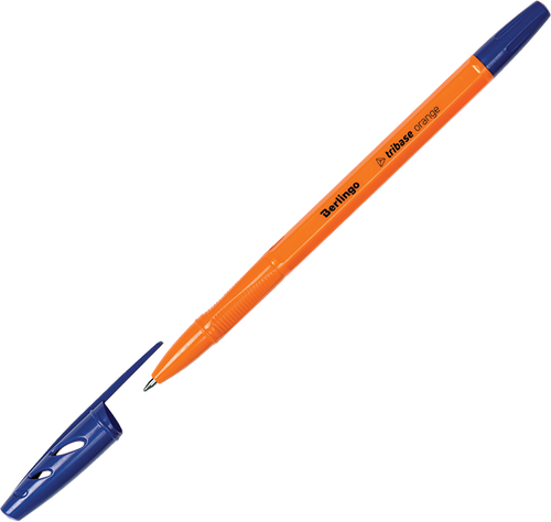 Ручка шариковая BERLINGO Tribase Orange 0,7мм, синий Арт. CBp_70910, детальное фото
