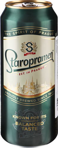 Пиво светлое STAROPRAMEN Premium фильтрованное пастеризованное 5%, 0.5л, детальное фото