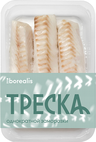 Треска замороженная BOREALIS филе без кожи и костей (спинка), 400г, картинка
