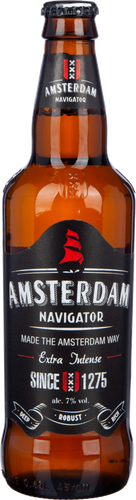Напиток пивной светлый AMSTERDAM Navigator пастеризованный, 7%, 0.45л, крупный план