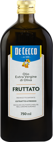 Масло оливковое DE CECCO Fruttato нерафинированное высшего качества, 750мл, фото