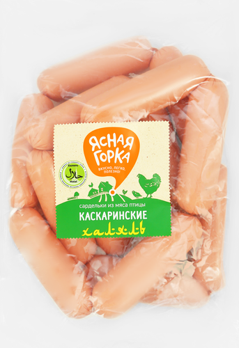 Сардельки из мяса птицы ЯСНАЯ ГОРКА Каскаринские Халяль, весовые, картинка
