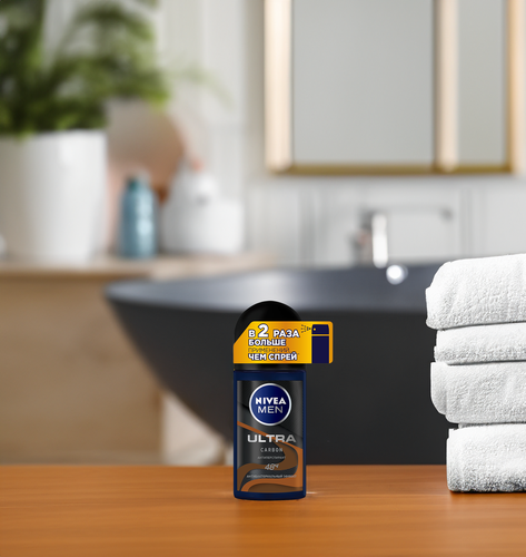 Антиперспирант роликовый мужской NIVEA Ultra Carbon, 50мл, фотография