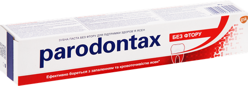 Зубная паста PARODONTAX Крепкие десны, без фтора, 75мл, фотография