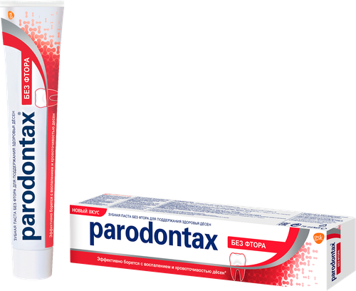 Зубная паста PARODONTAX Крепкие десны, без фтора, 75мл, изображение