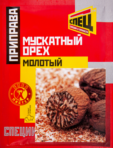 Приправа СПЕЦ Мускатный орех молотый, 10г, крупный план