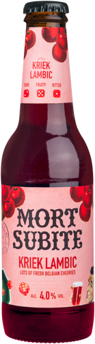 Напиток пивной светлый MORT SUBITE Kriek lambic фильтрованный 
пастеризованный, 4%, 0.25л, фото