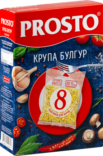 Булгур PROSTO, в пакетиках, 8х62,5г, изображение
