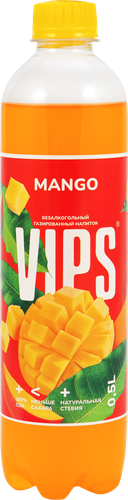 Напиток VIPS Mango сильногазированный, 0.5л, крупный план