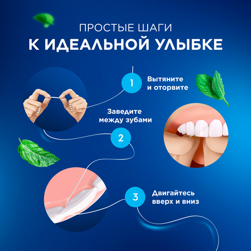 Зубная нить ORAL-B Essential Floss вощеная мятная, 50м, детальное фото