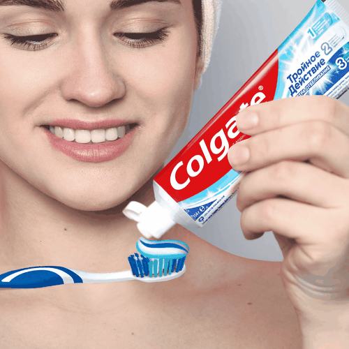 Зубная паста COLGATE Тройное действие Экстра отбеливание для восстановления естественной белизны зубов с первого применения, 100мл, изображение