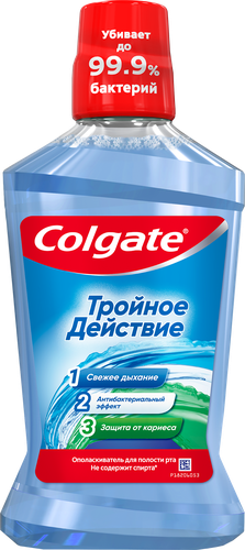 Ополаскиватель для полости рта COLGATE Тройное Действие, 500мл, изображение