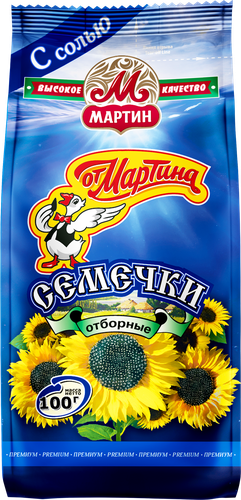 Семечки ОТ МАРТИНА Отборные с морской солью, 100г, изображение