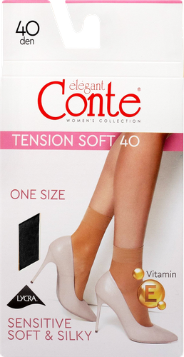 Носки женские CONTE Tension Soft 40 den, nero, Арт. 8С-7 СП/14С-55СП, детальное фото