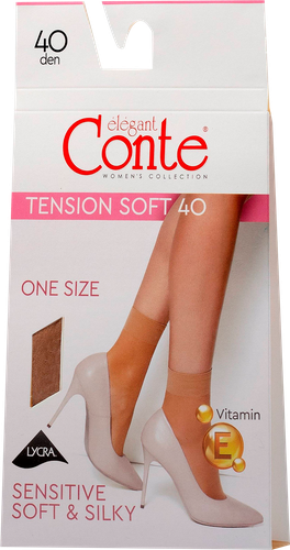 Носки женские CONTE Tension Soft 40 den, natural, Арт. 8С-7 СП/14С-55СП, детальное фото