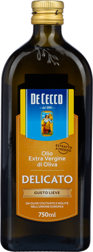 Масло оливковое DE CECCO Delicato нерафинированное высшего качества, 750мл, картинка