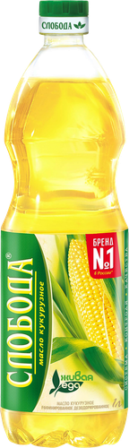 Масло кукурузное СЛОБОДА рафинированное, 1л, вид