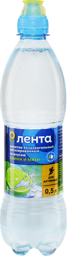 Напиток ЛЕНТА со вкусом лайма и мяты негазированный, 0.5л, картинка