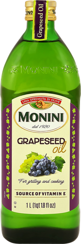 Масло из виноградных косточек MONINI Grapeseed Oil, 1л, крупный план