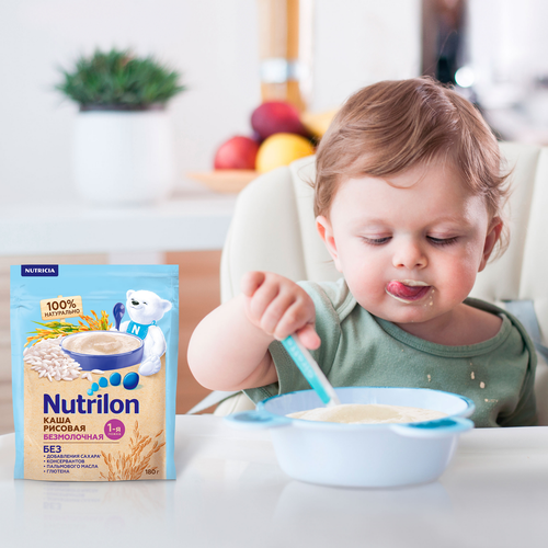 Каша рисовая NUTRILON безмолочная, с 4 месяцев, 180г, картинка