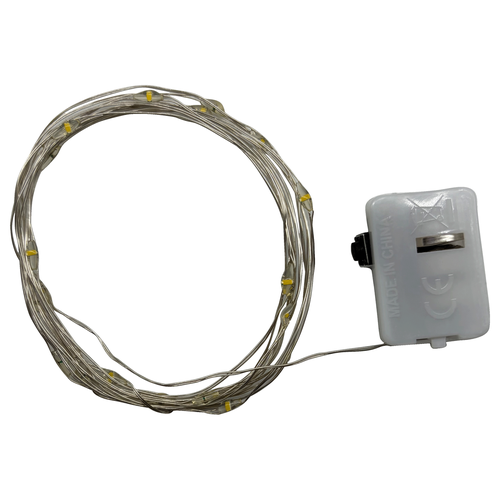 Гирлянда Homeclub, Роса, на батарейках, 20 microLED, 1.9м, холодный белый/теплый белый, картинка