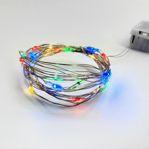 Гирлянда Homeclub, Роса, на батарейках, 20 microLED, 1.9м, холодный белый/теплый белый, изображение