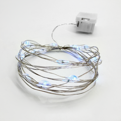 Гирлянда Homeclub, Роса, на батарейках, 20 microLED, 1.9м, холодный белый/теплый белый, фото