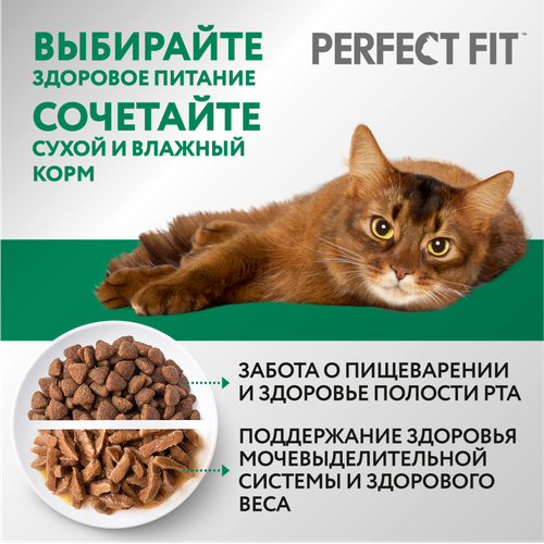 Корм сухой для взрослых кошек PERFECT FIT с курицей, для стерилизованных, 2,5кг, изображение