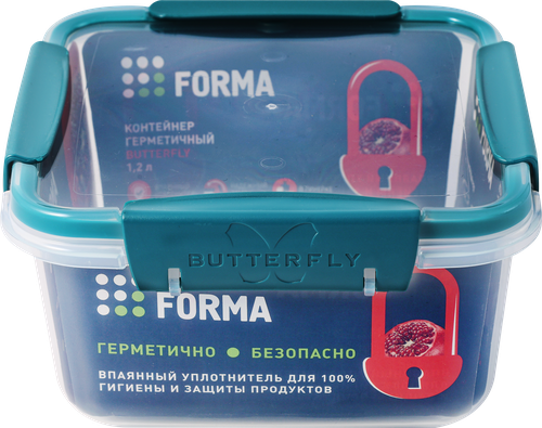 Контейнер ПОЛИМЕРБЫТ Butterfly bright 1.2л, герметичный Арт. 4378406, изображение