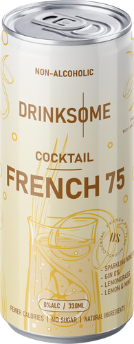 Коктейль безалкогольный DRINKSOME Френч 75 с соком, газированный, 0.33л, фотография